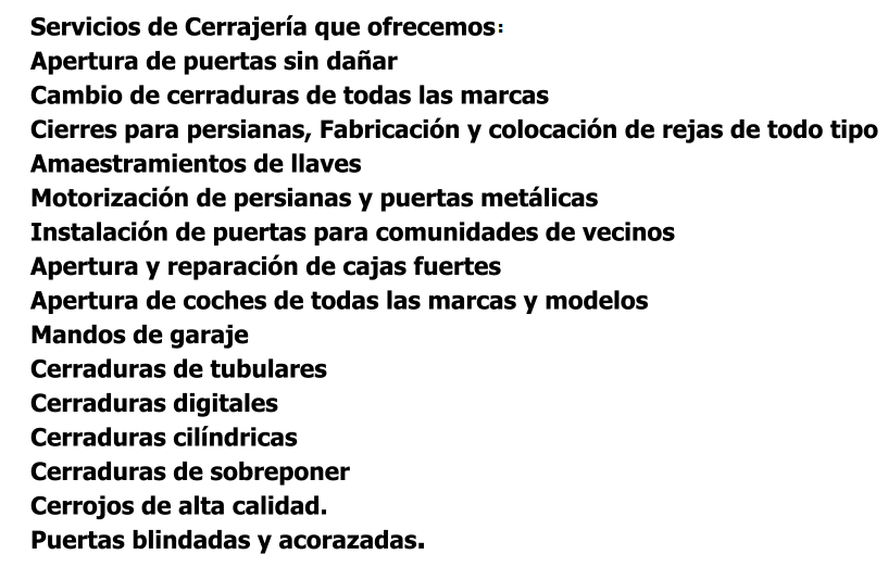 Servicios de cerrajería Andalucía RapidTecnic